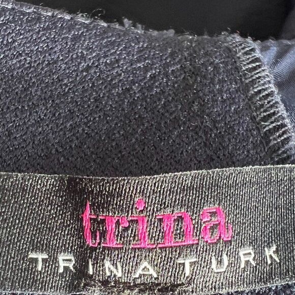 Trina Turk Shalay Textured Ponte Blue Sleeveless Dress Size 2 - Picture 5 of 7